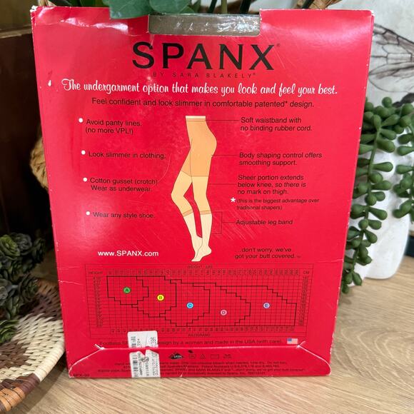SPANX Footless Shaping Pantyhose Nude1 Size A 95-125 LBS NEW - Picture 5 of 7
